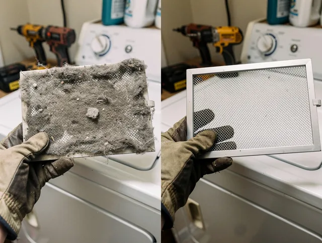 Professional lint trap cleaning by Tiverton Dryer Vent Cleaning in Tiverton