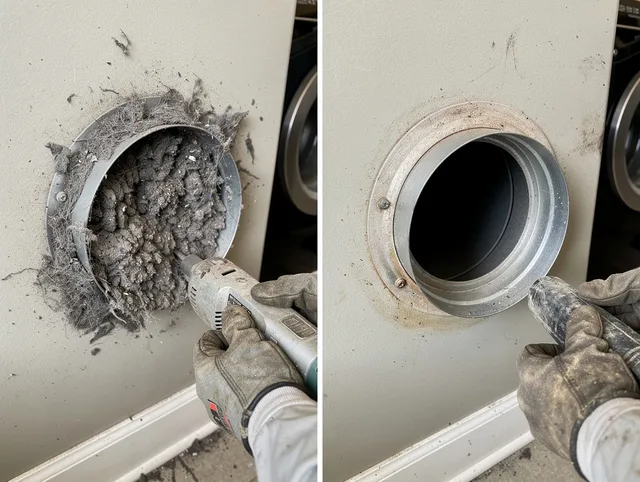 Professional clogged vent cleaning by Tiverton Dryer Vent Cleaning in Tiverton